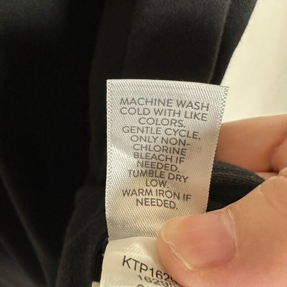 J Jill Black Tunic Sleeveless Tank Top Sz Large Floral Embroidered High Low‎ Hem - Picture 7 of 9